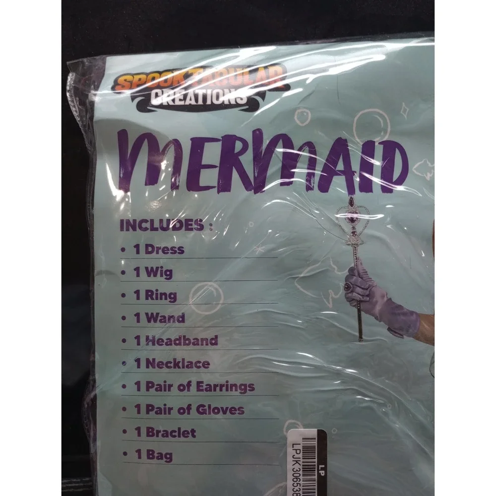 Girls Mermaid Costume Size Small 5–7 Yrs Spooktacular Creations Complete Set NEW